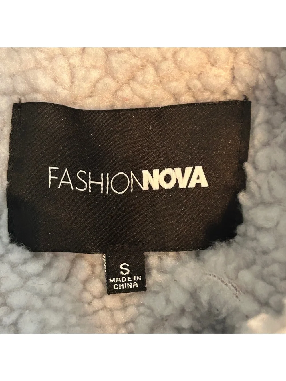 Fashion Nova Boy’s Size Small Navy Sherpa Lined Corduroy Jacket Button Down